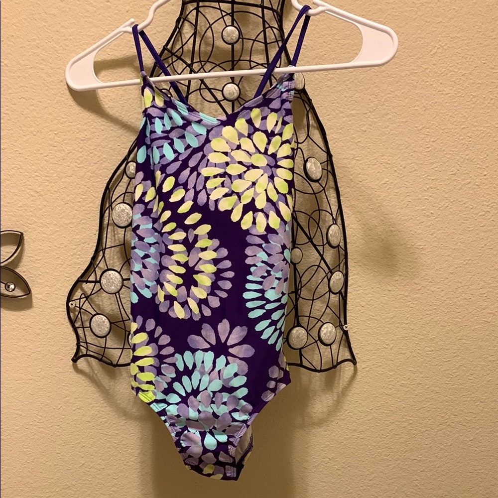 Kanu Surf Kids Swim One Piece - Purple, Yellow, Blue